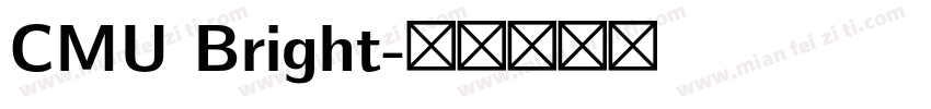 CMU Bright字体转换
